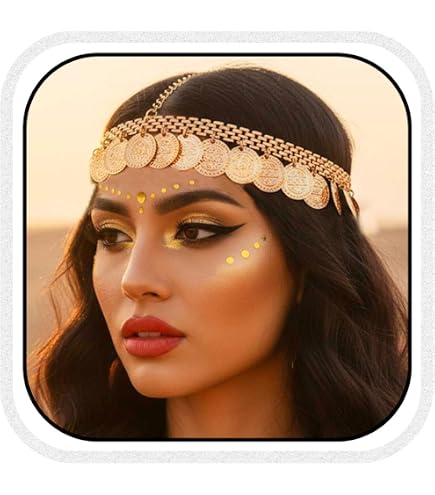 Amazon.com: Lauthen.S Women Belly Dance Headband Coins Tribal